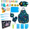 Kids Cooking and Baking Chef Set, Apron Chef Hat Accessories Complete Cooking Set, Dress Up Pretend Play Career Role Play Costume Toys Thanksgiving for Boys Girls view 1
