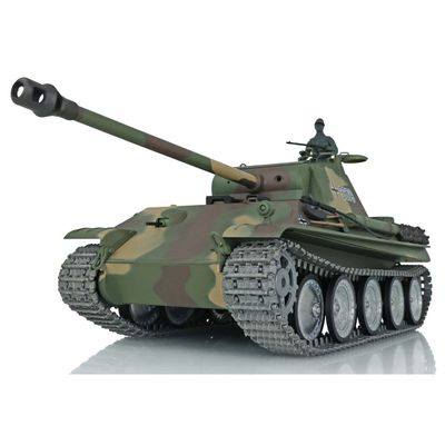 TOUCAN RC HOBBY Pro.Edition RTR Henglong 1/16 TK7.0 FPV Panther G RTR RC Tank 3879 Metal Tracks Wheels BB Airsoft Smoke Effect IR Battle with Sticter for Ages 14+
