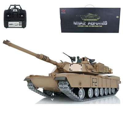 TOUCAN RC HOBBY Pro.Edition RTR Henglong Abrams RC Tank 1/16 TK7.0 3918 Remote Control Tracked Car Openable Hatch BB Airsoft Smoke Effect IR Battle with Sticter for Ages 14+