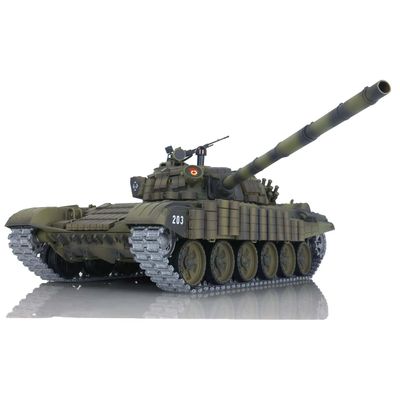 TOUCAN RC HOBBY Pro.Edition RTR Henglong Soviet T72 RC RTR Tank 1:16 TK7.0 3939 360 Turret Red Eyes Armor BB Airsoft Smoke Effect IR Battle with Sticter for Ages 14+