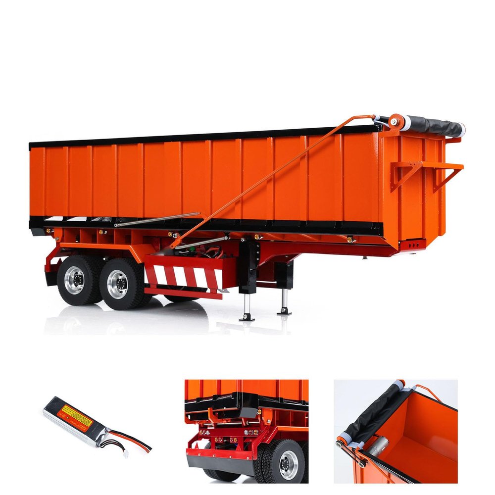 TOUCAN RC HOBBY Metal 1/14 Hydraulic Dump Trailer Electric Legs for RC Tractor Truck Car