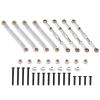 Compatible with MN D90 D91 D96 D99 D99S MN90 for MN99S 1/12 RC Car Parts Metal for Chassis Pull Rods Link Suspension Tie Rod for Silver RC Car Part Accessories view 2