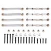 Compatible with MN D90 D91 D96 D99 D99S MN90 for MN99S 1/12 RC Car Parts Metal for Chassis Pull Rods Link Suspension Tie Rod for Silver RC Car Part Accessories view 3