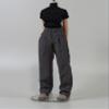 1/6 Scale Female Clothes, Commuter Daily Wear Casual Outfits for 12-inches Female Action Figure Body Doll, Short / Long Sleeves Tops & Wide-leg / Cuffed Trousers Clothing (deep-grey wide-leg trousers) view 1