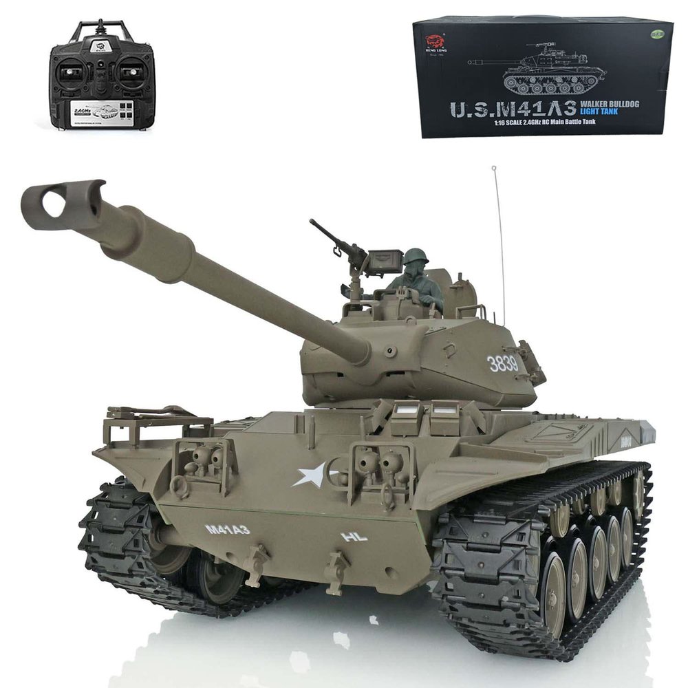 TOUCAN RC HOBBY Pro.Edition RTR Henglong 1/16 TK7.0 FPV Plastic Walker Bulldog RC Tank 3839 360 Turret Gearbox BB Airsoft Smoke Effect IR Battle with Sticter for Ages 14+