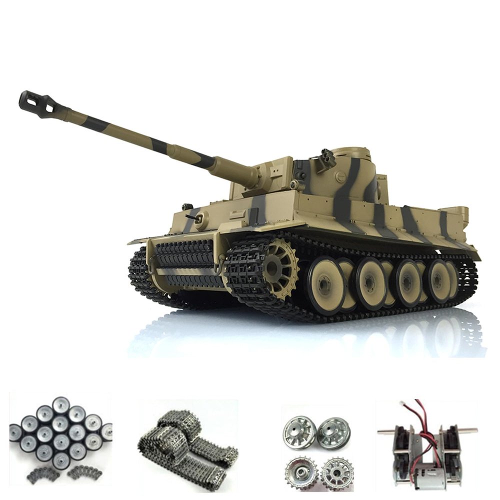 TOUCAN RC HOBBY Pro.Edition RTR 1/16 TK7.0 Tiger I RTR RC Henglong Tank 3818 Barrel Recoil Metal Tracks Wheels BB Airsoft Smoke Effect IR Battle with Sticter for Ages 14+
