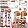 62 Pcs Adopt a Horse Animal Party Favors Include 12 Mini Stuffed Horse 12 Boxes 12 Hat 12 Scarves 12 Cards 1 Adopt Sign 1 Fence for Adopt a Grassland Animal Pet Party Favor Birthday Supplies view 1