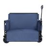 3-in-1 Folding Utility Wagon with Bench Seat, 500 lbs Capacity, 9"x4" All-Terrain Beach Tires, Perfect for Camping & Beach (Dark Blue-Scooter) view 1