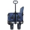 3-in-1 Folding Utility Wagon with Bench Seat, 500 lbs Capacity, 9"x4" All-Terrain Beach Tires, Perfect for Camping & Beach (Dark Blue-Scooter) view 4