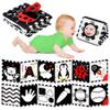 High Contrast Baby Toys for Newborn, Tummy Time Mirror, Black and White Baby Toy for 0-6 Months, Soft Montessori Visual Stimulation Infant Book, Boy Girl Shower Valentines Gift, Easter Basket Stuffers view 1