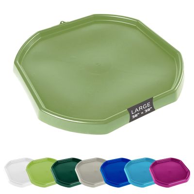 MEKA Large 38"x38" Tuff Tray Olive Green, Indoor Activity Sensory Tray Children, Outdoor Play Sand and Water Table for Toddlers and Kids, Toy Boys Girls