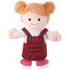 1 Pcs Family Hand Puppets 13 Inch Grandparents, Mom & Dad, Brother & Sister Plush Hand Puppet Toys Role-Play Toy Puppets for Kids Storytelling Imaginative Pretend Play Teaching Preschool(Sister A) view 1