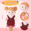 1 Pcs Family Hand Puppets 13 Inch Grandparents, Mom & Dad, Brother & Sister Plush Hand Puppet Toys Role-Play Toy Puppets for Kids Storytelling Imaginative Pretend Play Teaching Preschool(Sister A) view 3