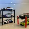3D Printed Model Car Lift, 3-Tier Diecast Display Stand, 9.5 x 8.5 inch, Black (Black) view 3