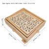 Wooden Labyrinth Marble Maze Toy,Wooden Ball Game Maze Educational Enhances CoordinationLabyrinth Puzzle Toy for Adults Kids(Brown) view 2
