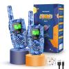 FAYOGOO 2 Pack Walkie Talkies for Kids Long Range 4 Miles,Kids Walkie Talkies with Flashlight, Christmas Birthday Toys Gifts Ideas Present for 3-12 Year Old Boys Girls (Blue) view 1