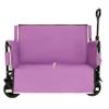 3-in-1 Folding Utility Wagon with Bench Seat, 500 lbs Capacity, 9"x4" All-Terrain Beach Tires, Perfect for Camping & Beach (Purple-Wheel) view 2
