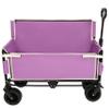 3-in-1 Folding Utility Wagon with Bench Seat, 500 lbs Capacity, 9"x4" All-Terrain Beach Tires, Perfect for Camping & Beach (Purple-Wheel) view 3