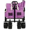 3-in-1 Folding Utility Wagon with Bench Seat, 500 lbs Capacity, 9"x4" All-Terrain Beach Tires, Perfect for Camping & Beach (Purple-Wheel) view 4