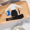 1/6 Scale Female Clothes Collectible Woman Figure Fashion Wear Workplace Stylish Doll Clothing Outfits Pantyhose White Shirt, Black White view 4