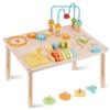 ATOYUS Activity Table for 1 2 Year Old, Wooden Montessori Toys Activity Center for Toddlers 1-3 Boys Girls, 8 in 1 Kids Sensory Game Play Table, 1st 2nd Christmas Birthday Gifts for 12 Months+ Baby view 1