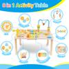 ATOYUS Activity Table for 1 2 Year Old, Wooden Montessori Toys Activity Center for Toddlers 1-3 Boys Girls, 8 in 1 Kids Sensory Game Play Table, 1st 2nd Christmas Birthday Gifts for 12 Months+ Baby view 2