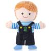 1 Pcs Family Hand Puppets 12 Inch Grandparents, Mom & Dad, Brother & Sister Plush Hand Puppet Toys Role-Play Toy Puppets for Kids Storytelling Imaginative Pretend Play Teaching Preschool(Brother A) view 1