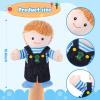 1 Pcs Family Hand Puppets 12 Inch Grandparents, Mom & Dad, Brother & Sister Plush Hand Puppet Toys Role-Play Toy Puppets for Kids Storytelling Imaginative Pretend Play Teaching Preschool(Brother A) view 4