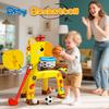 4-in-1 Toddler Basketball Hoop, Soccer Goal, Golf Toy & Ring Toss Game with Lights and Music, Kids Sports Activity Center Gifts for Boys and Girls Ages 1-3 view 2