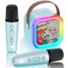 VibeHaven Frozen-Themed Kids Karaoke Machine for Girls with 2 Wireless Microphones | Mini Portable Karaoke Machine | Birthday Gift Toys for Girls & Boys Ages 3-12 view 1