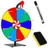 12inch Prize Wheel, Rotating Wheel 10 Slots Color Tabletop Spin Prize Wheel, Tabletop Roulette Wheels of Fortune with Dry Eraser and Marker Pen view 1