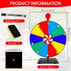 12inch Prize Wheel, Rotating Wheel 10 Slots Color Tabletop Spin Prize Wheel, Tabletop Roulette Wheels of Fortune with Dry Eraser and Marker Pen view 2