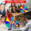 12inch Prize Wheel, Rotating Wheel 10 Slots Color Tabletop Spin Prize Wheel, Tabletop Roulette Wheels of Fortune with Dry Eraser and Marker Pen view 4