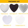 50 Sets Heart-Shaped Fridge Magnet Maker Supplies for Button Maker Machine Heart Shape 2.28 inch/58mm, Includes Metal Cover, Button Back Cover, Soft Magnet, Clear Film,Blank Paper,Children DIY Gift view 2