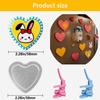 50 Sets Heart-Shaped Fridge Magnet Maker Supplies for Button Maker Machine Heart Shape 2.28 inch/58mm, Includes Metal Cover, Button Back Cover, Soft Magnet, Clear Film,Blank Paper,Children DIY Gift view 3