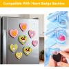 50 Sets Heart-Shaped Fridge Magnet Maker Supplies for Button Maker Machine Heart Shape 2.28 inch/58mm, Includes Metal Cover, Button Back Cover, Soft Magnet, Clear Film,Blank Paper,Children DIY Gift view 4