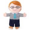 1 Pcs Family Hand Puppets 12 Inch Grandparents, Mom & Dad, Brother & Sister Plush Hand Puppet Toys Role-Play Toy Puppets for Kids Storytelling Imaginative Pretend Play Teaching Preschool(Dad A) view 1