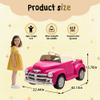 12V Kids Ride On Truck Car with Parental Control, Licensed Chevrolet 3100 Pickup, Electric Car for Kids, Vintage Modeling, 3 Speeds, LED Lights, Bluetooth, USB, High-Power up to 4.35 km/h(Pink) view 2