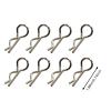 kowaku 8Pcs RC Body Shell Clips R Type Pins Universal Metal Shell Pins Spare Parts for 16106Pro 16201 16307Pro 16307 1:16 1:18 Scale view 3