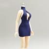 1/12 Action Figure Clothes Doll Costume Accessories Mini Dress Trendy Dress up Women for 6 inch Female Dolls, Navy Blue view 2