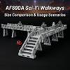 AF690A Sci-Fi Walkways Terrain Set | Modular DND Terrain, RPG Map Props, Dungeon Walls, TTRPG Buildings for Wargames & Tabletop Roleplay view 4