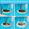 Inflatable Water Hammock Round Floating Ring for Lake & Pool Relaxation | Heavy-Duty River Float for Adults | Pool Lounger Island Platform view 3