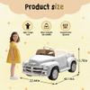 12V Kids Ride On Truck Car with Parental Control, Licensed Chevrolet 3100 Pickup, Electric Car for Kids, Vintage Modeling, 3 Speeds, LED Lights, Bluetooth, USB, High-Power up to 4.35 km/h(White) view 2