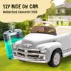 12V Kids Ride On Truck Car with Parental Control, Licensed Chevrolet 3100 Pickup, Electric Car for Kids, Vintage Modeling, 3 Speeds, LED Lights, Bluetooth, USB, High-Power up to 4.35 km/h(White) view 4