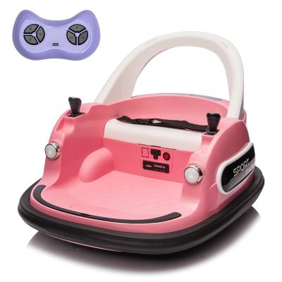 12V Electric Bumper Car for Toddlers Kids Ride on Toys, 360 Degree Spin Riding Bumping Car with Remote Control, Music, LED Light, Baby Bumper Car Gifts for Boys and Girls