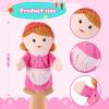 1 Pcs Family Hand Puppets 12 Inch Grandparents, Mom & Dad, Brother & Sister Plush Hand Puppet Toys Role-Play Toy Puppets for Kids Storytelling Imaginative Pretend Play Teaching Preschool(Mom A) view 4