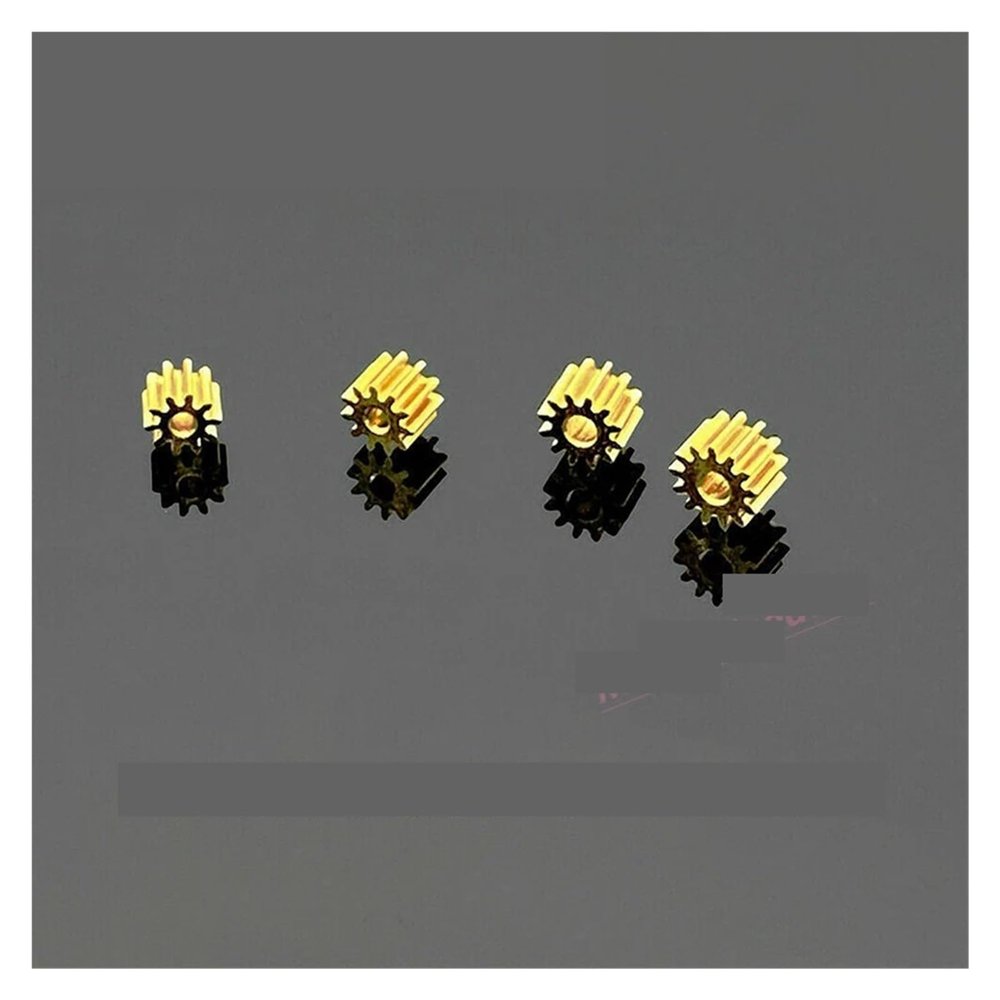 RXDNOZNNK 0.6 Modulus Brass Copper Metal Gear Toy RC Car Transmission Fit for 2mm 3.175mm Shaft 9T 1.98MM