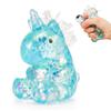 1Pcs Glitter Stress Relief Unicorn Squishy Toy Cute Malt Sugar Filled Unicorn Squishy Sensory Fidget Toy for Kids Adults Anxiety Relief Birthday Party Favors Gift (Blue) view 1