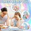1Pcs Glitter Stress Relief Unicorn Squishy Toy Cute Malt Sugar Filled Unicorn Squishy Sensory Fidget Toy for Kids Adults Anxiety Relief Birthday Party Favors Gift (Blue) view 3