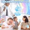1Pcs Glitter Stress Relief Unicorn Squishy Toy Cute Malt Sugar Filled Unicorn Squishy Sensory Fidget Toy for Kids Adults Anxiety Relief Birthday Party Favors Gift (Blue) view 4